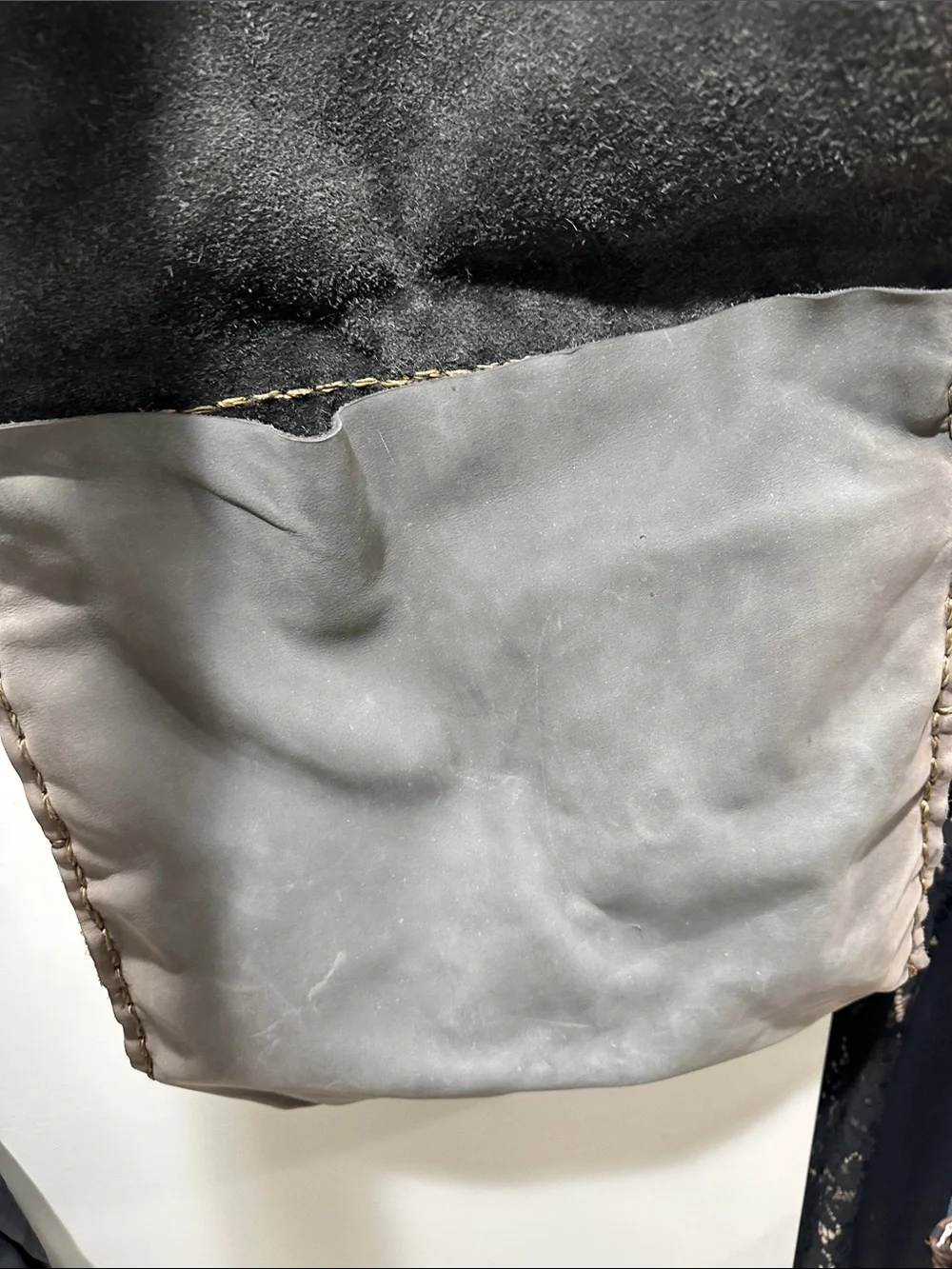 Everyday Suede Crossbody Tote in Taupe